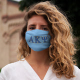 Snug-Fit Face Mask - AKPsi on Light Blue