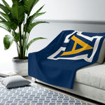 Sherpa Fleece Blanket (Navy) - A