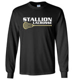 Gildan Long Sleeve T-Shirt - Stallion Lacrosse (White Logo)