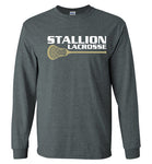 Gildan Long Sleeve T-Shirt - Stallion Lacrosse (White Logo)