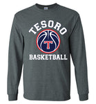 Gildan Long Sleeve T-Shirt - White Tesoro Basketball