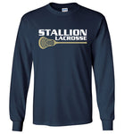 Gildan Long Sleeve T-Shirt - Stallion Lacrosse (White Logo)