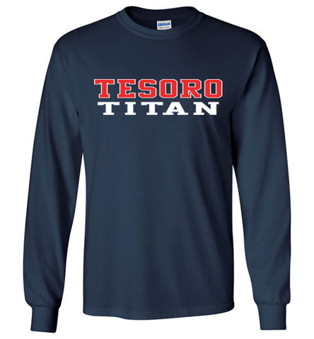 Gildan Long Sleeve Blue T-Shirt - Tesoro Titan