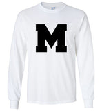Gildan Long Sleeve T-Shirt - M (Black Logo)