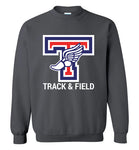 Gildan Crewneck Sweatshirt - Winged Foot T Track & Field (Big Logo)