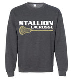 Gildan Crewneck Sweatshirt - Stallion Lacrosse (White Logo)