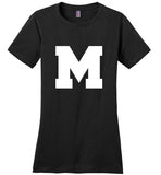 District Made Ladies Perfect Weight Tee - M (White Logo)