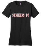 District Made Ladies Perfect Weight Tee - White Strikers FC