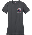 District Made Ladies Perfect Weight Tee - Tesoro Basketball Pocket Logo