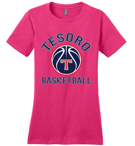 District Made Ladies Perfect Weight Tee - Blue Tesoro Basketball