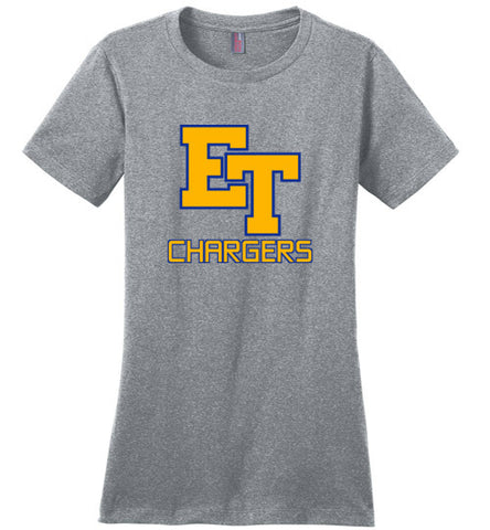 District Made Ladies Perfect Weight Tee - ET Chargers