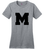 District Made Ladies Perfect Weight Tee - M (Black Logo)