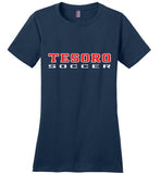 District Made Ladies Perfect Weight Tee - Red Tesoro