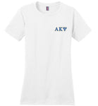 District Made Ladies Perfect Weight Tee - AKPsi Small Letters
