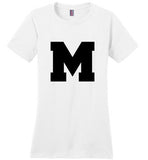 District Made Ladies Perfect Weight Tee - M (Black Logo)