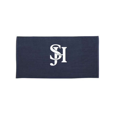 Carmel Velour Beach Towel (C3060) Navy - SJH