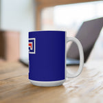 Ceramic Mug - Big T on Blue