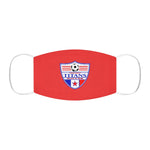 Snug-Fit Face Mask - Soccer Shield on Red