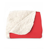 Sherpa Fleece Blanket - Big T on Red