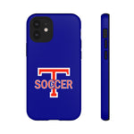 Mobile Phone Tough Cases - Big T Soccer on Blue
