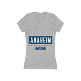 Bella+Canvas Women's Jersey Short Sleeve Deep V-Neck Tee 6035 - Anaheim Basketball Mom