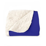 Sherpa Fleece Blanket - Big T on Blue