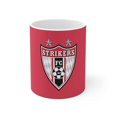 Ceramic Mug - Strikers FC Shield on Red