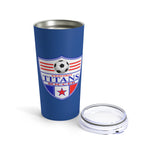 Tumbler 20oz - Shield on Blue