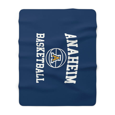 Sherpa Fleece Blanket (Navy) - Anaheim A Basketball