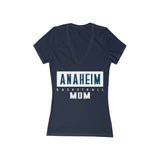 Bella+Canvas Women's Jersey Short Sleeve Deep V-Neck Tee 6035 - Anaheim Basketball Mom