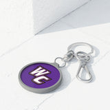 Keychain - WC on Purple