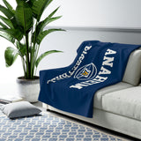 Sherpa Fleece Blanket (Navy) - Anaheim A Basketball