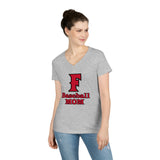 Gildan Ladies' V-Neck T-Shirt 5V00L - Baseball Mom