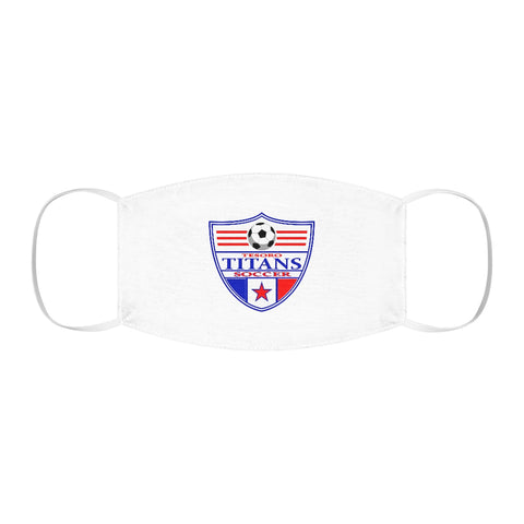 Snug-Fit Face Mask - Soccer Shield on White