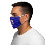 Snug-Fit Face Mask - Big T Soccer on Blue