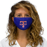 Snug-Fit Face Mask - Big T Soccer on Blue