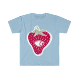 Gildan Unisex Softstyle T-Shirt 64000 - Strawberry Eye w/ White Outline