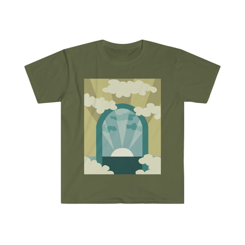 Gildan Unisex Softstyle T-Shirt 64000 - Green Sun