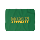 Sherpa Fleece Blanket (Green) - Edison Softball