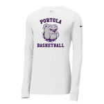 Nike Core Cotton Long Sleeve Tee (NKBQ5232, Purple Logo) – Portola Basketball