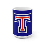 Ceramic Mug - Big T on Blue