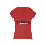 Bella+Canvas Women's Jersey Short Sleeve Deep V-Neck Tee 6035 - Tesoro Song Dance