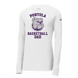 Nike Core Cotton Long Sleeve Tee (NKBQ5232, Purple Logo) - Bulldogs Basketball Dad