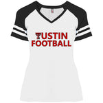 District Made Ladies’ Game V-Neck T-Shirt (DM476) - TTustin Football