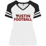 District Made Ladies’ Game V-Neck T-Shirt (DM476) - TTustin Football