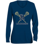 Augusta Ladies' Moisture-Wicking Long Sleeve V-Neck Tee 1788 - SJH Lacrosse Sticks