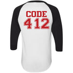 Augusta 3/4 Raglan Sleeve Baseball Jersey 4420 - GGHS Choir Code 412