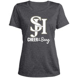 Sport-Tek Ladies' Heather Scoop Neck Performance Tee (LST360) - SJH Cheer & Song