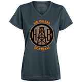 Augusta Ladies’ Moisture-Wicking V-Neck Tee (1790) - HB Oilers Softball