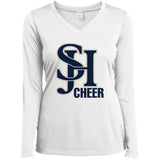 Sport-Tek Ladies’ Long Sleeve Performance V-Neck Tee (LST353LS) - SJH Cheer